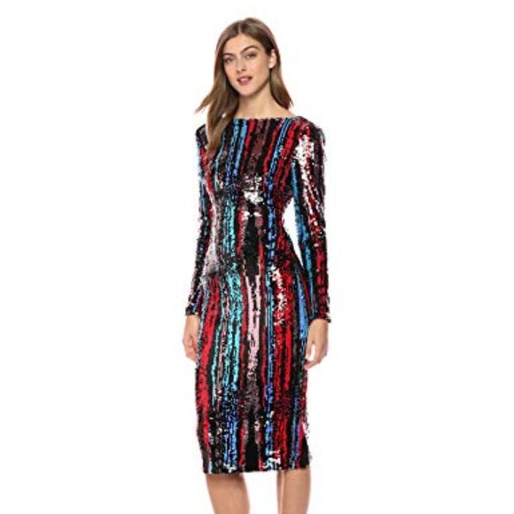 dress the population burgundy emery dress